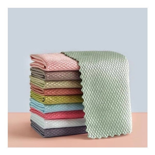 Set 10 Lavete Microfibra Premium, Super Absorbante, Reutilizabile, pentru Bucatarie, Baie si Suprafete Diverse