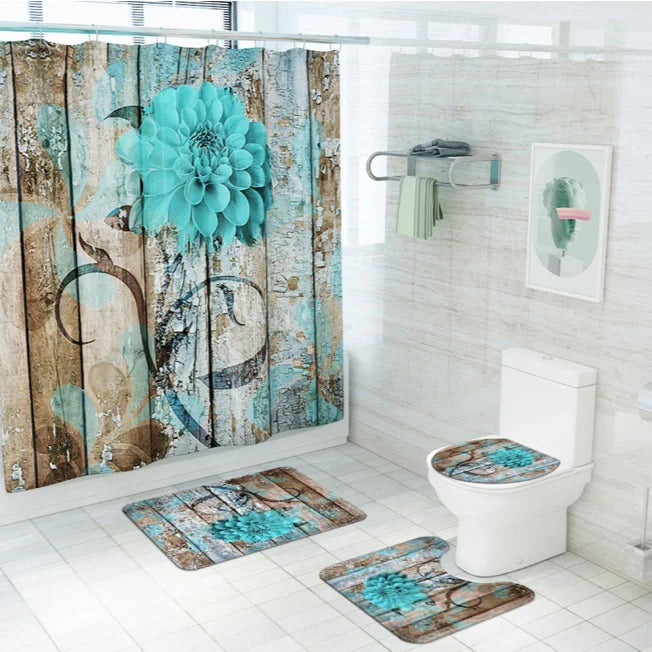 VARIANTE Set Pentru Baie: Perdea, Covorașe și Husă de Toaletă - Alege Modelul De Mai Jos