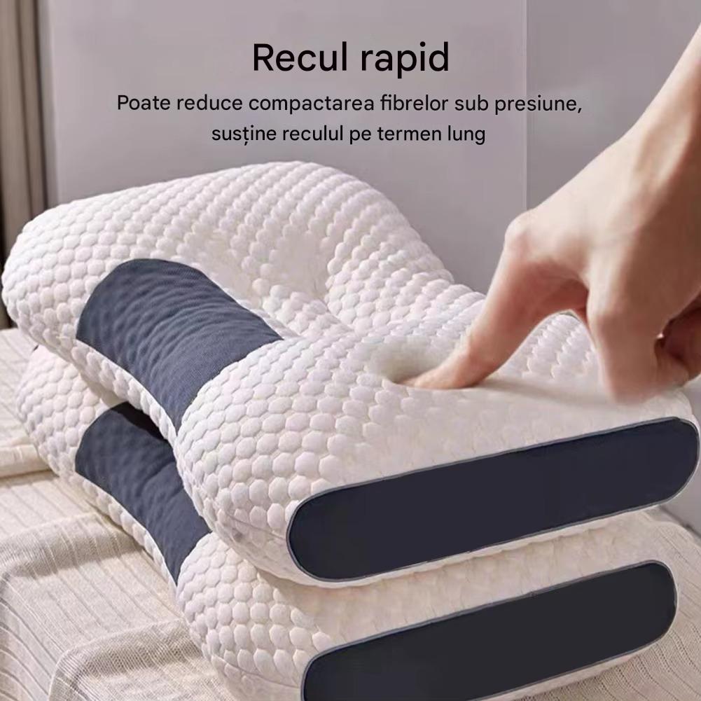 Set 2 x Perna Ergonomica Antialergica, Antibacteriana si Antiacarieni, Suport pentru Gat si Coloana, Confort Maxim pentru Somn Odihnitor