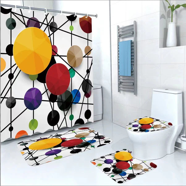 VARIANTE Set Pentru Baie: Perdea, Covorașe și Husă de Toaletă - Alege Modelul De Mai Jos