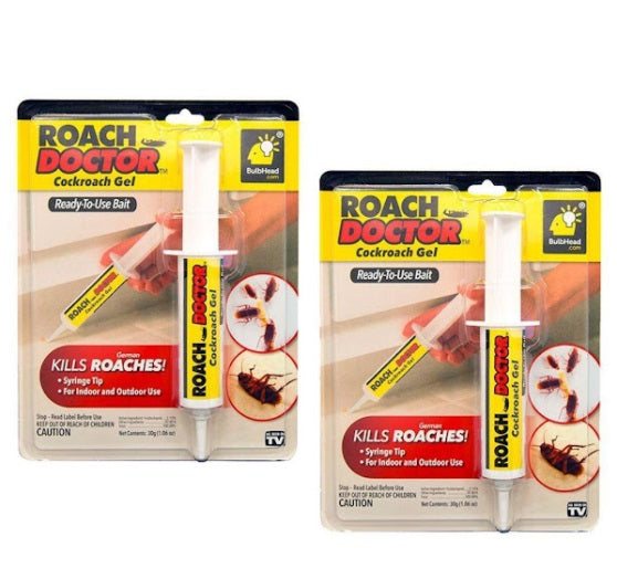 Set 5 x Gel Profesional Roach Doctor Anti Gandaci, Formula Concentrata cu Aplicare Precisa, Solutie Eficienta pentru Bucatarie, Baie si Locuinta