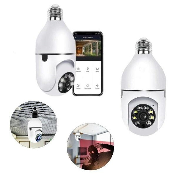 Set 2 x Camera Supraveghere WiFi Tip Bec XHW-5, Rotativa 360°, Night Vision, Audio Bidirectional, Control din Telefon