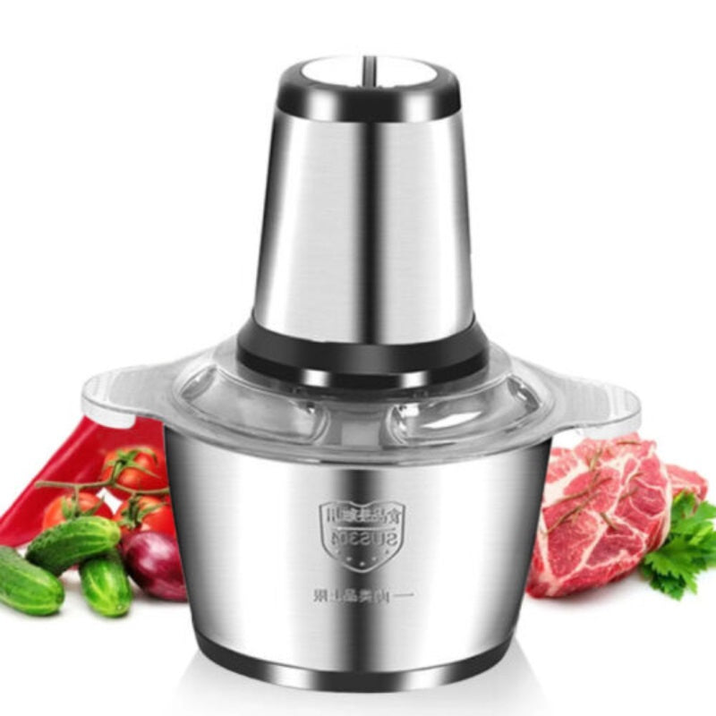 Tocator Electric 1000W, Bol Inox 3 Litri, 4 Lame din Otel Inoxidabil, Motor Puternic, Ideal Carne, Legume si Fructe, Usor de Curatat