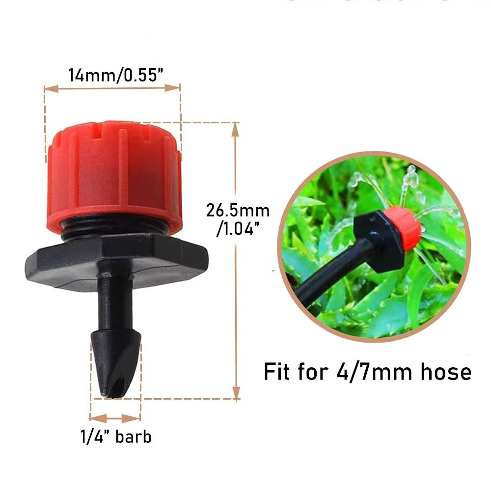 Sistem de Irigare Automatizat 10M Kit Complet 4/7 mm – Furtun Irigare, Duze Reglabile, Conectori Inclusi, Udare Automata Plante si Ghivece