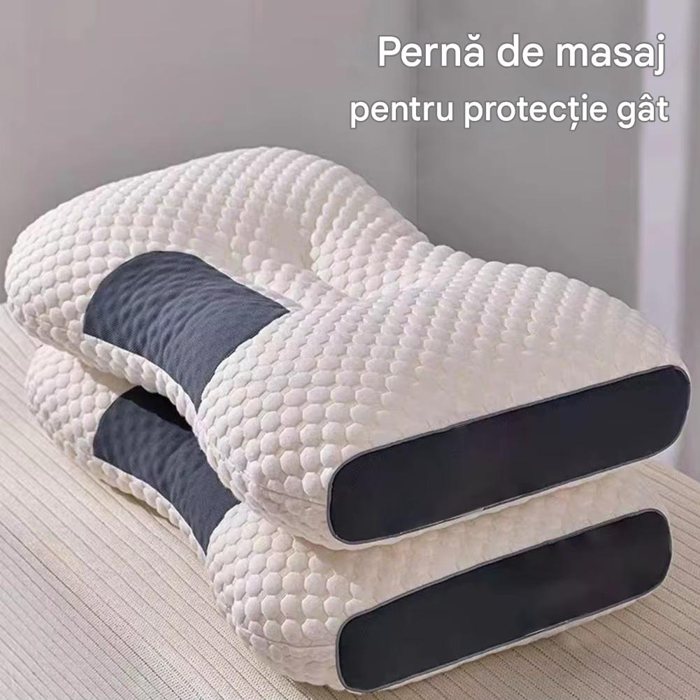 Set 2 x Perna Ergonomica Antialergica, Antibacteriana si Antiacarieni, Suport pentru Gat si Coloana, Confort Maxim pentru Somn Odihnitor