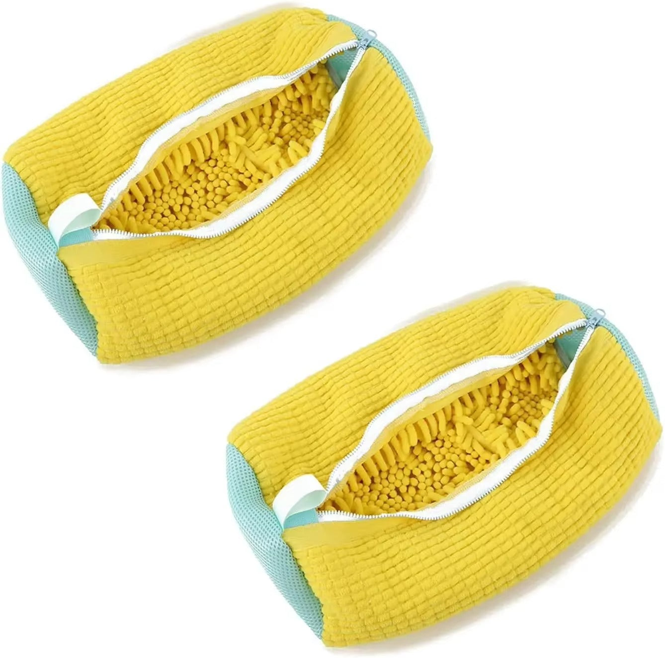 Set 2 x Saci pentru Spalat Adidasi, Protectie Incaltaminte, Microfibra Premium, Antizgarieturi, Ideal pentru Masina de Spalat