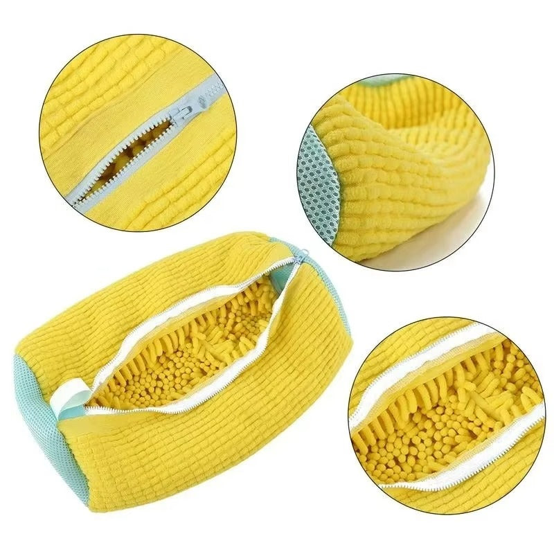 Set 2 x Saci pentru Spalat Adidasi, Protectie Incaltaminte, Microfibra Premium, Antizgarieturi, Ideal pentru Masina de Spalat