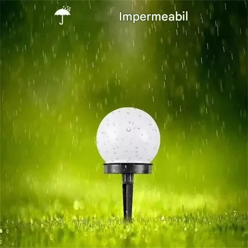 Set 10 x Lampa Solara LED Gradina tip Glob – Iluminat Exterior Premium fara Cabluri, Rezistenta la Apa, Lumina Ambientala Automata