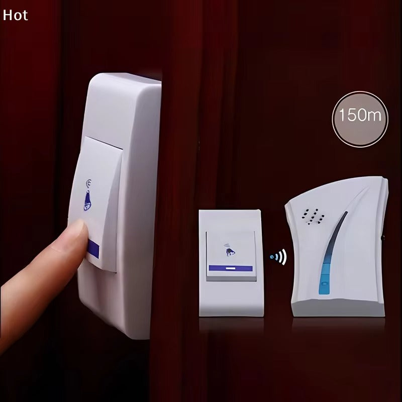 Sonerie Wireless Fara Fir cu Raza 100 Metri – Sonerie Casa cu Buton Exterior, Instalare Rapida, Semnal Puternic, Design Modern