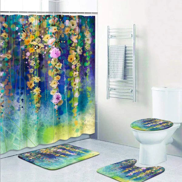 VARIANTE Set Pentru Baie: Perdea, Covorașe și Husă de Toaletă - Alege Modelul De Mai Jos